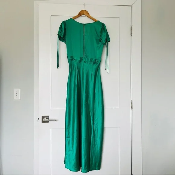 knee length dresses for ladies Livvy Strappy Linen Midi Dress Mercia Floral